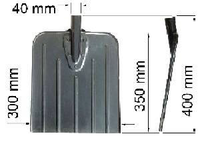 Лопата універсальна сталева 37х32 см (сніг, зерно)